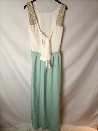 OTRAS. Vestido largo bicolor T.u(m)