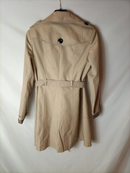 PRIMARK. Gabardina beige cruzada T.40