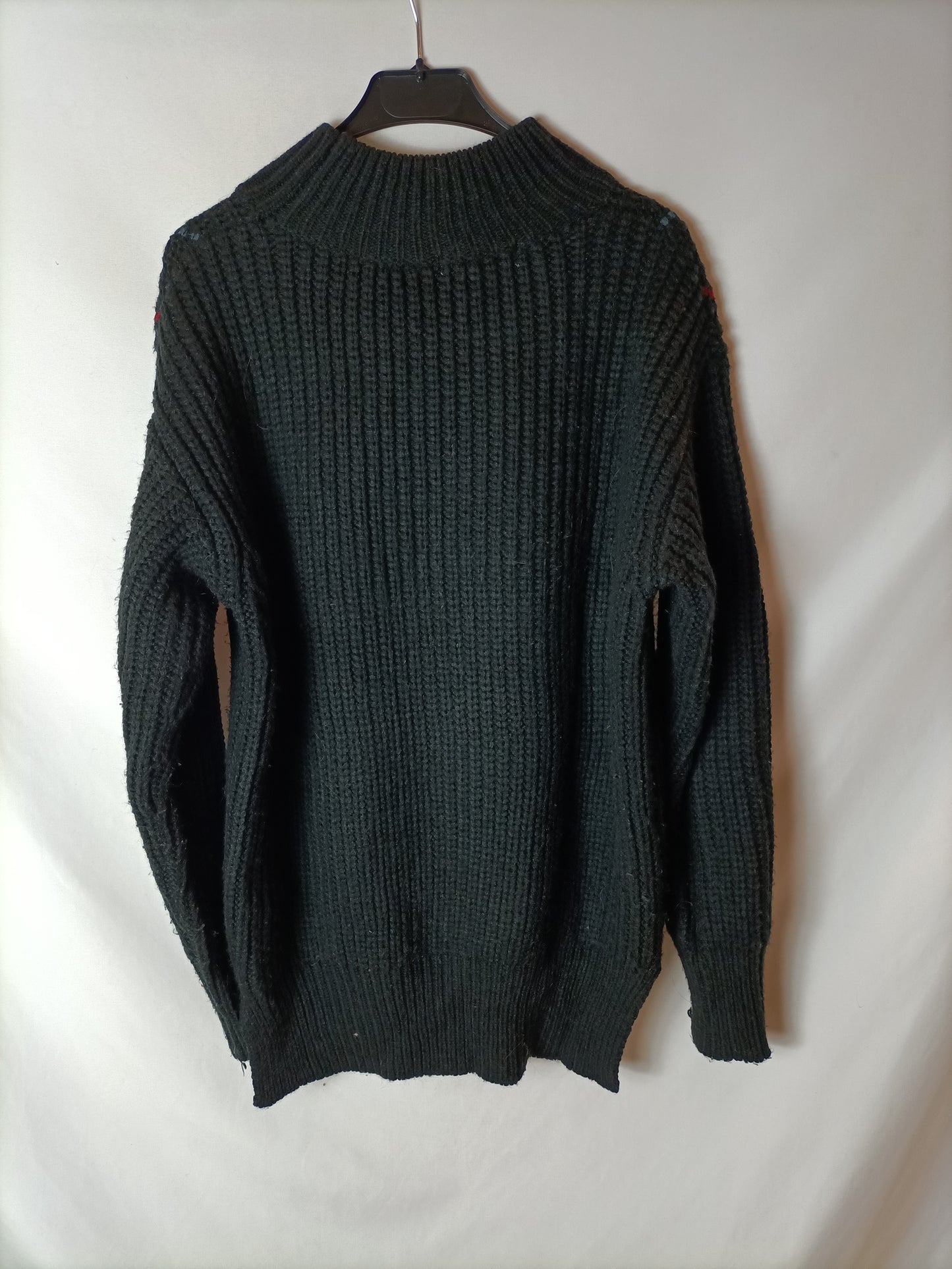 MULAYA. Jersey negro bordado T.s/m