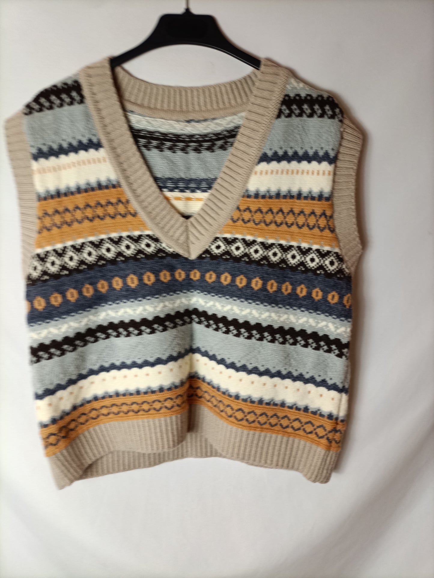 OTRAS. Chaleco étnico ancho T.s/m