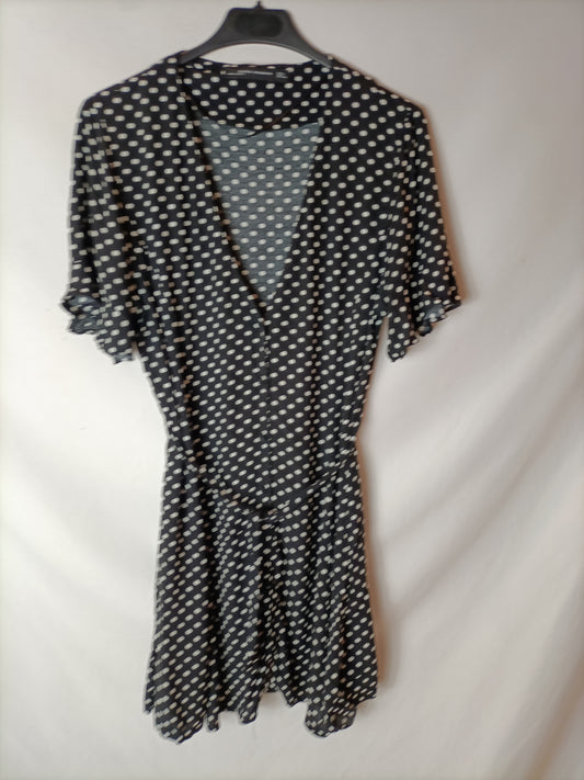 ZARA. Vestido corto Lunares T.l