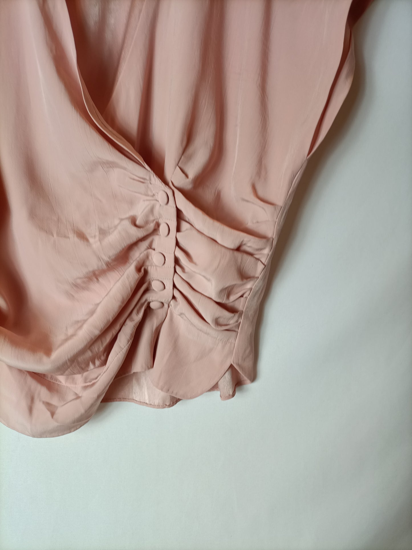 OTRAS. Top rosa drapeado T.u(s/m)