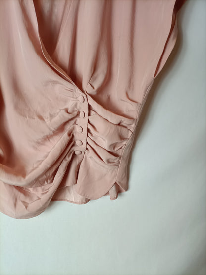 OTRAS. Top rosa drapeado T.u(s/m)