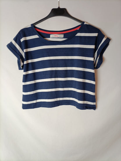 LEFTIES. Camiseta crop rayas T.m