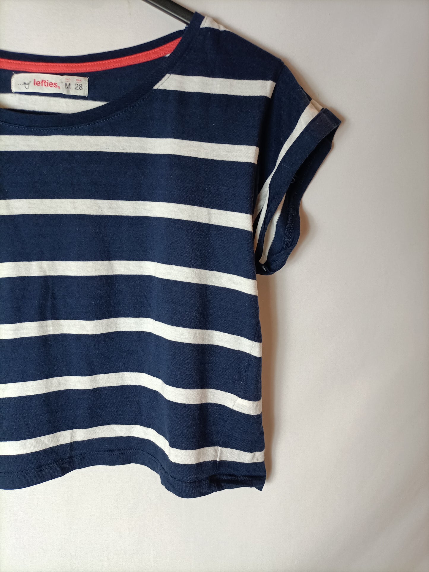 LEFTIES. Camiseta crop rayas T.m