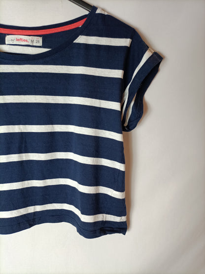 LEFTIES. Camiseta crop rayas T.m