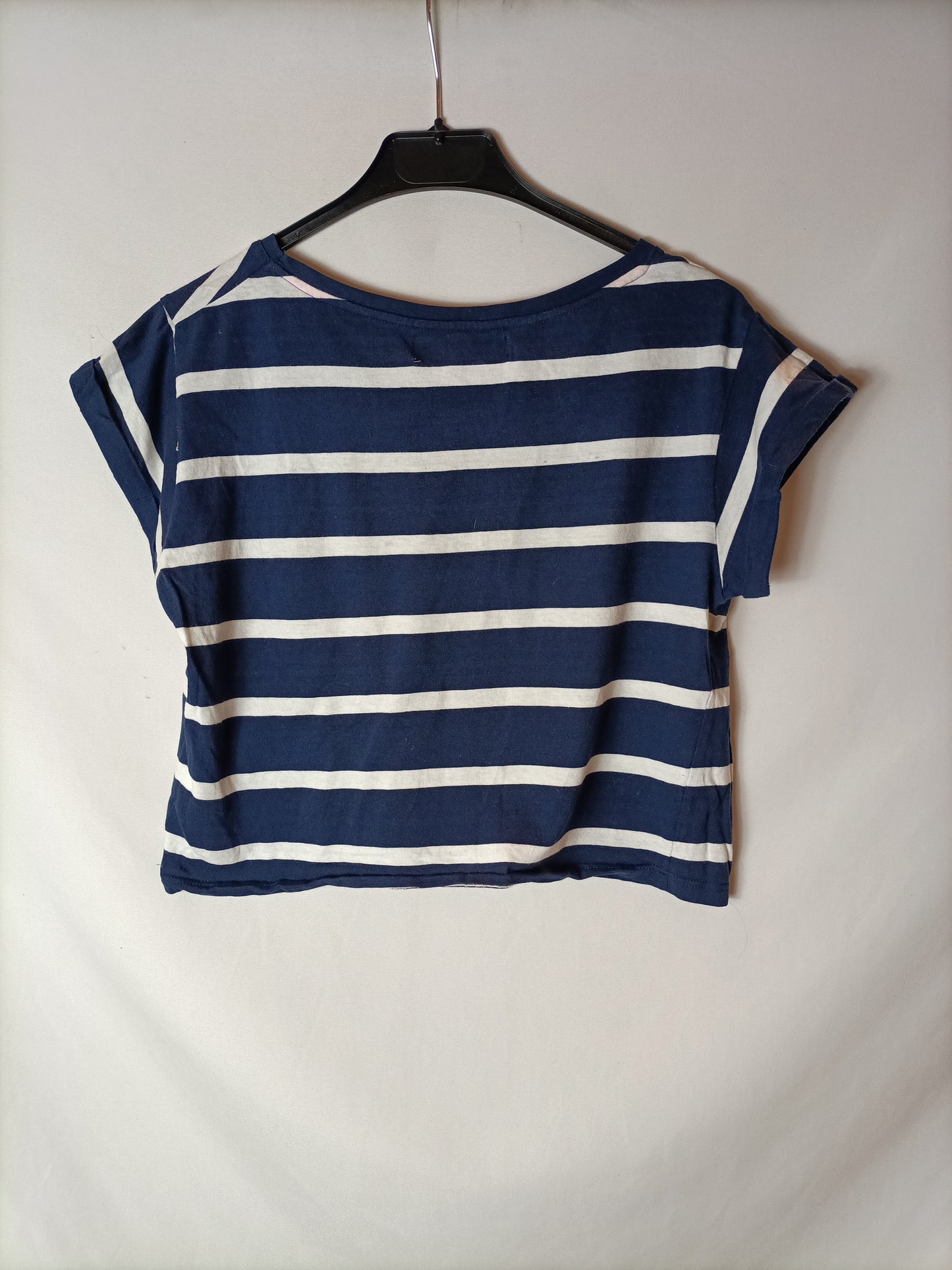 LEFTIES. Camiseta crop rayas T.m