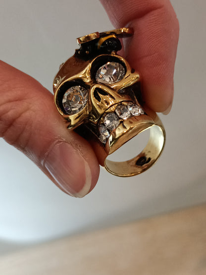 ALEXANDER MCQUEEN. Solid stone skull ring