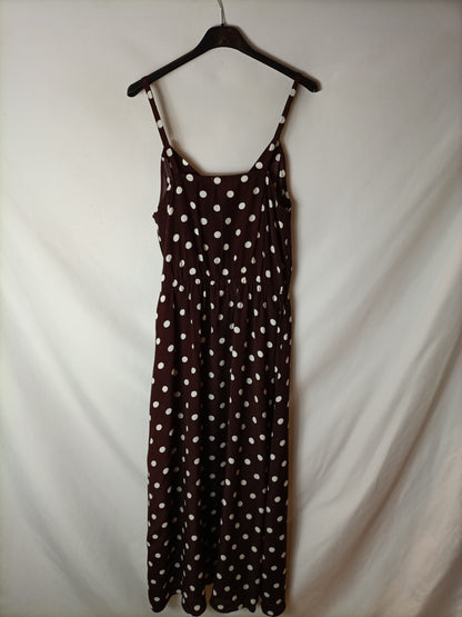 OYSHO. Vestido midi lunares T.m