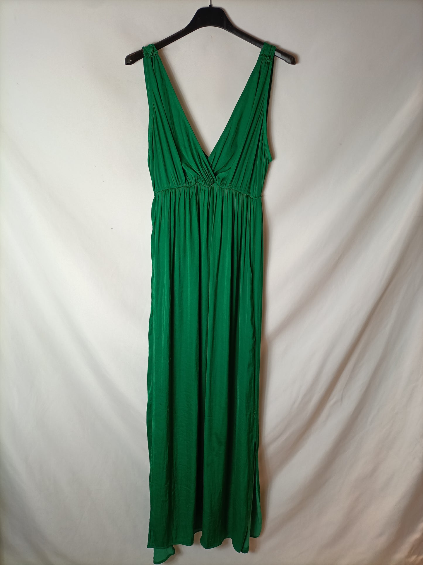OYSHO. Long green dress Tm