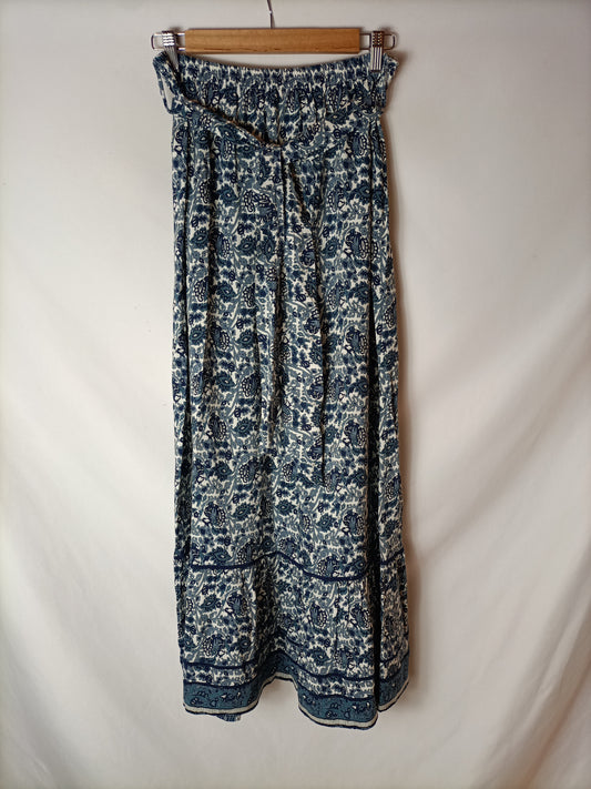 MANGO. Falda midi estampada T.m