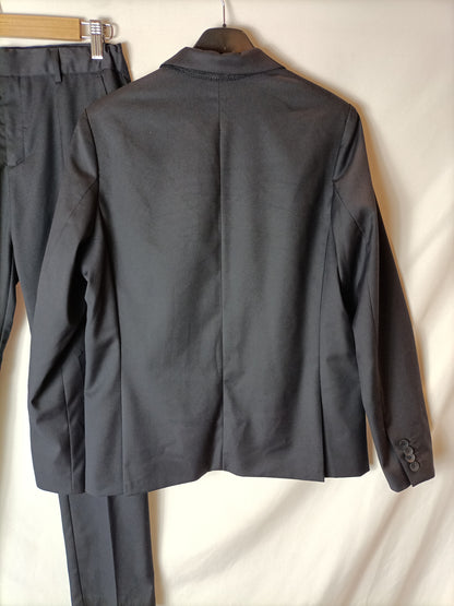 ZARA. Traje de chaqueta azul T.14