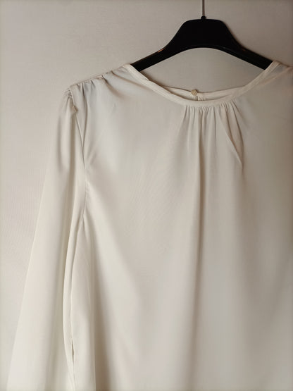 SFERA. Blusa blanca fluida. T S