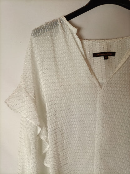 ADOLFO DOMINGUEZ. Blusa textura semitransparente. T 38