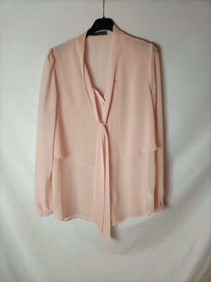 PRIMARK. Semi-sheer pink blouse. Size 40