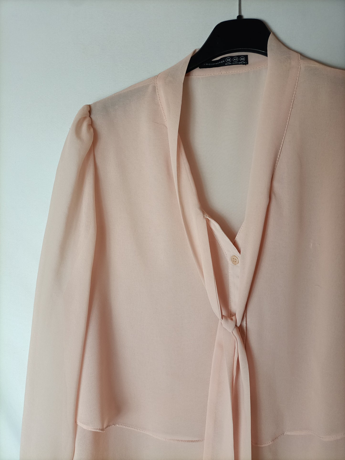 PRIMARK. Semi-sheer pink blouse. Size 40