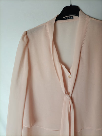 PRIMARK. Semi-sheer pink blouse. Size 40
