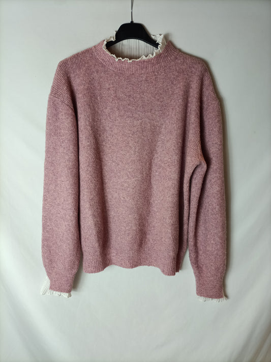 FORMULA JOVEN. Jersey rosa doble textura. T M