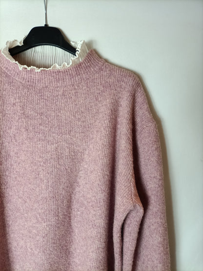 FORMULA JOVEN. Jersey rosa doble textura. T M