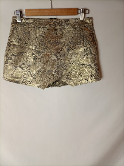 STRADIVARIUS. Gold-thread printed culottes. TS