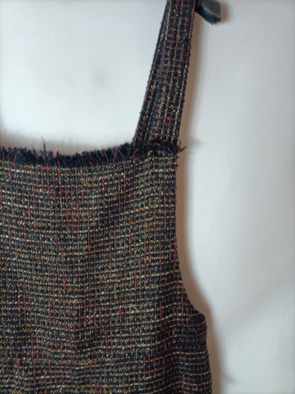 ZARA. Blue tweed dress Ts