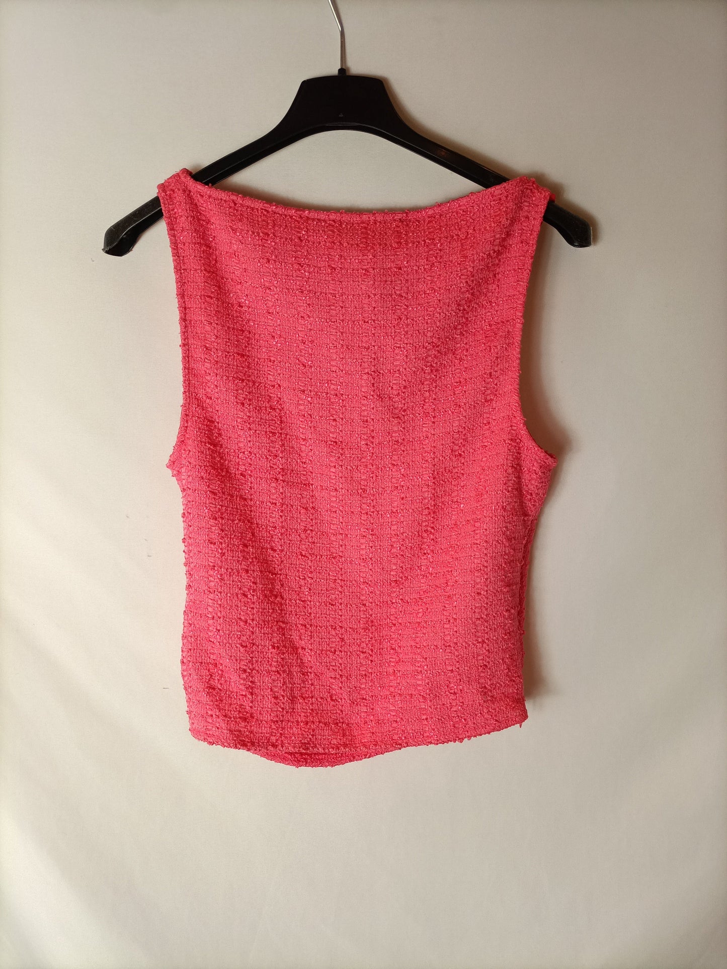 ZARA. Pink tweed top T.xs
