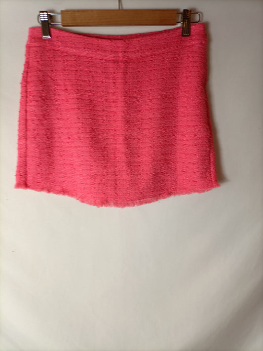ZARA. Falda/pantalón tweed rosa T.s