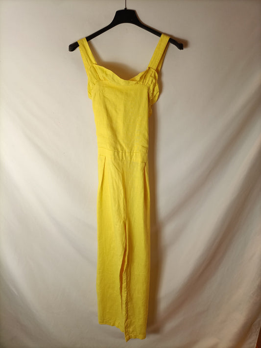 ZARA. Mono lino amarillo T.13/14(xxs)