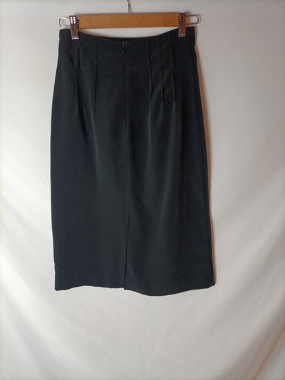 MANGO. Black pleated skirt size 36