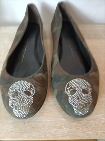 GIUSEPPE ZANOTTI. Bailarinas camuflaje calavera. T 39