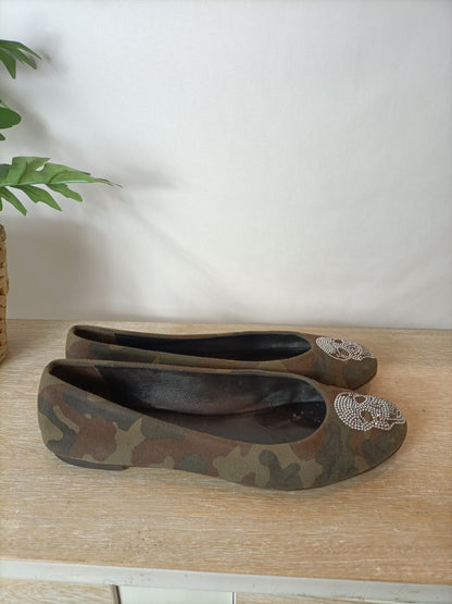 GIUSEPPE ZANOTTI. Bailarinas camuflaje calavera. T 39