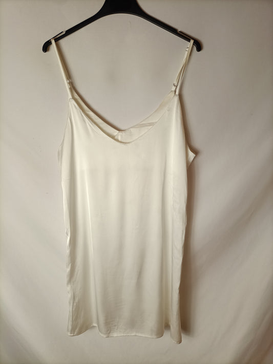 KATIA. Vestido blanco satinado. T L/XL