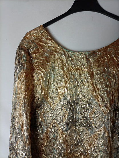 ZARA. Textured gold dress. TM Hibuy market ZARA. Textured gold dress. TM Hibuy market