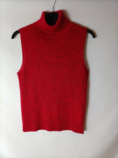 O’CLOCK. Top cuello vuelto rojo hilos T.m