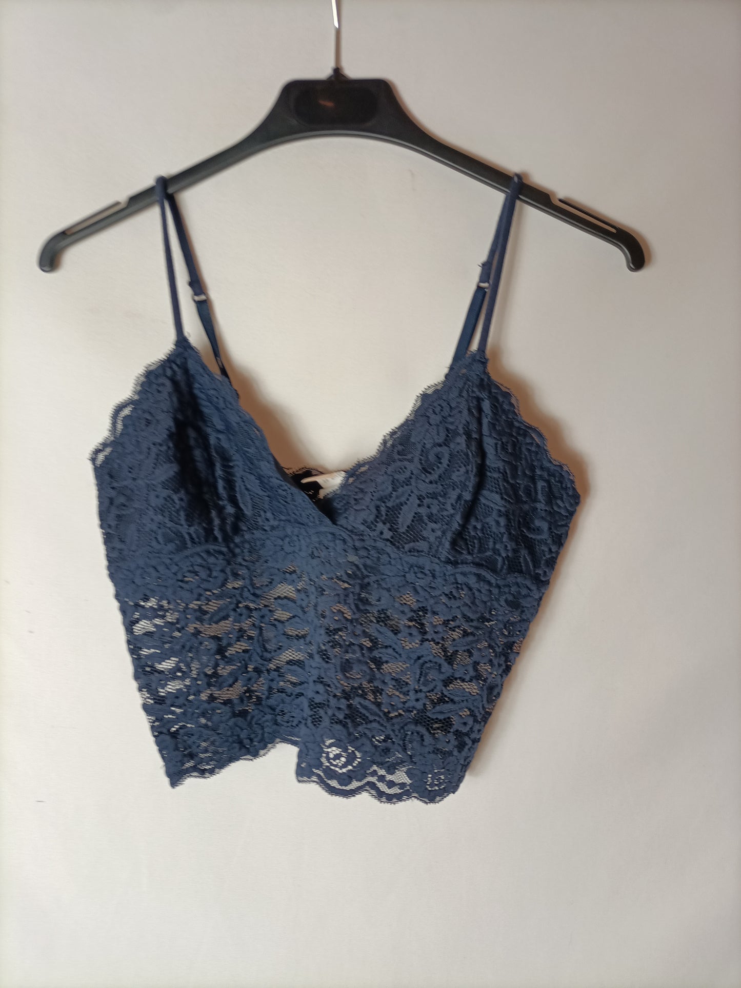 WOMEN'SECRET. Croptop encaje azul T.s