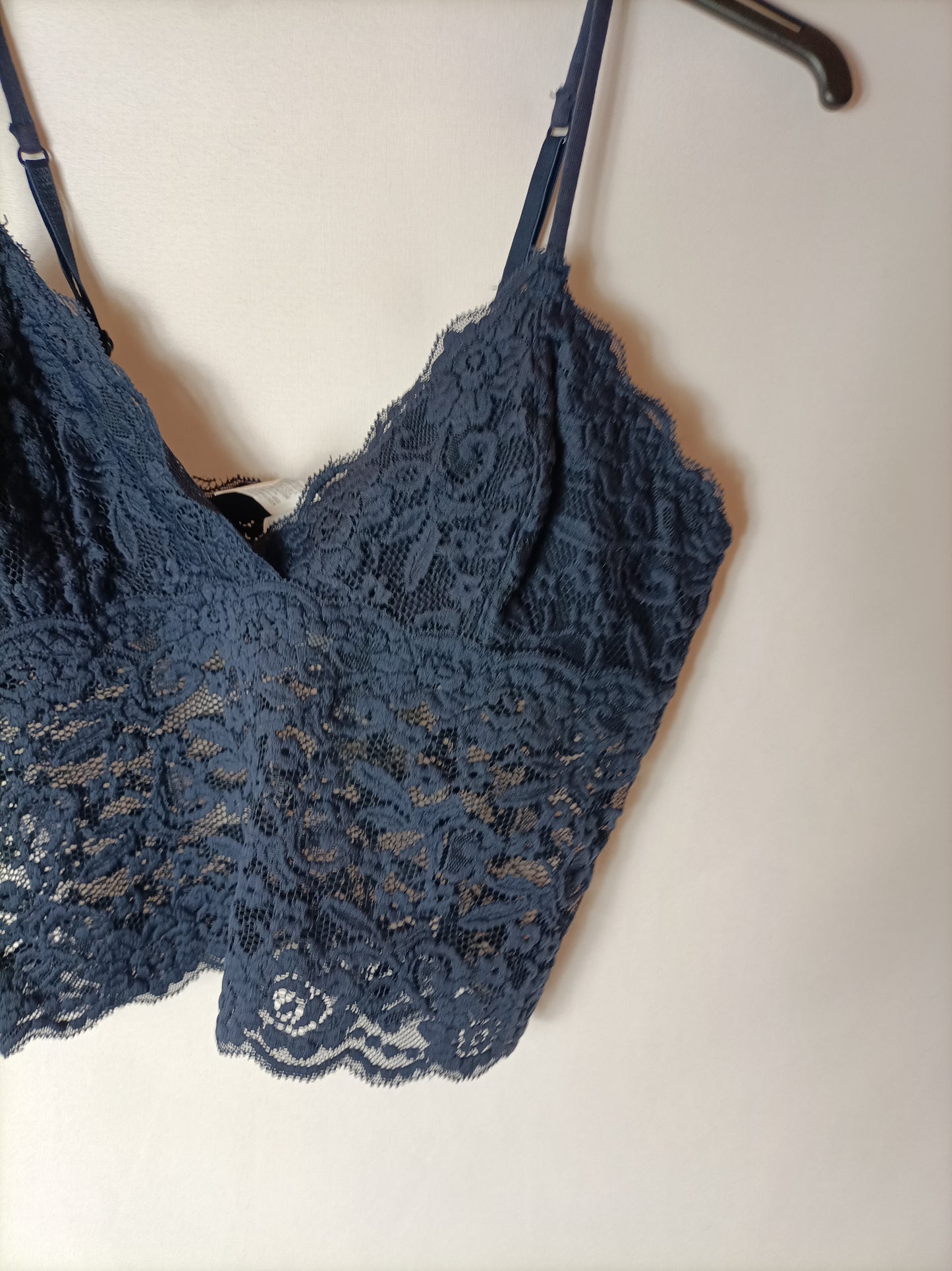 WOMEN'SECRET. Croptop encaje azul T.s