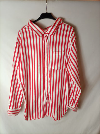 MANGO. Camisa rayas oversized T.xs/s