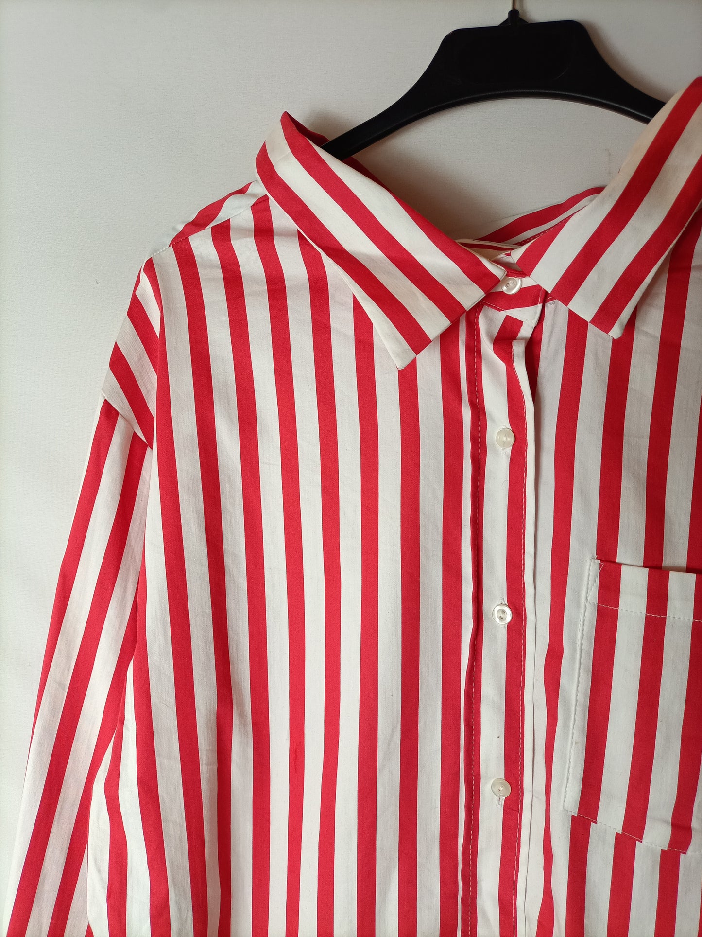 MANGO. Camisa rayas oversized T.xs/s