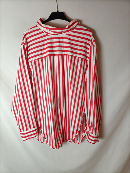 MANGO. Camisa rayas oversized T.xs/s