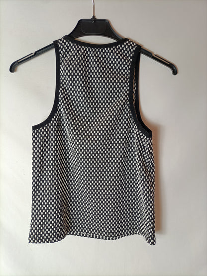 ZARA. Black plumeti Ts top