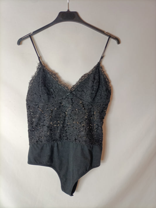 PRIMARK. Black lace bodysuit S.42 (m)
