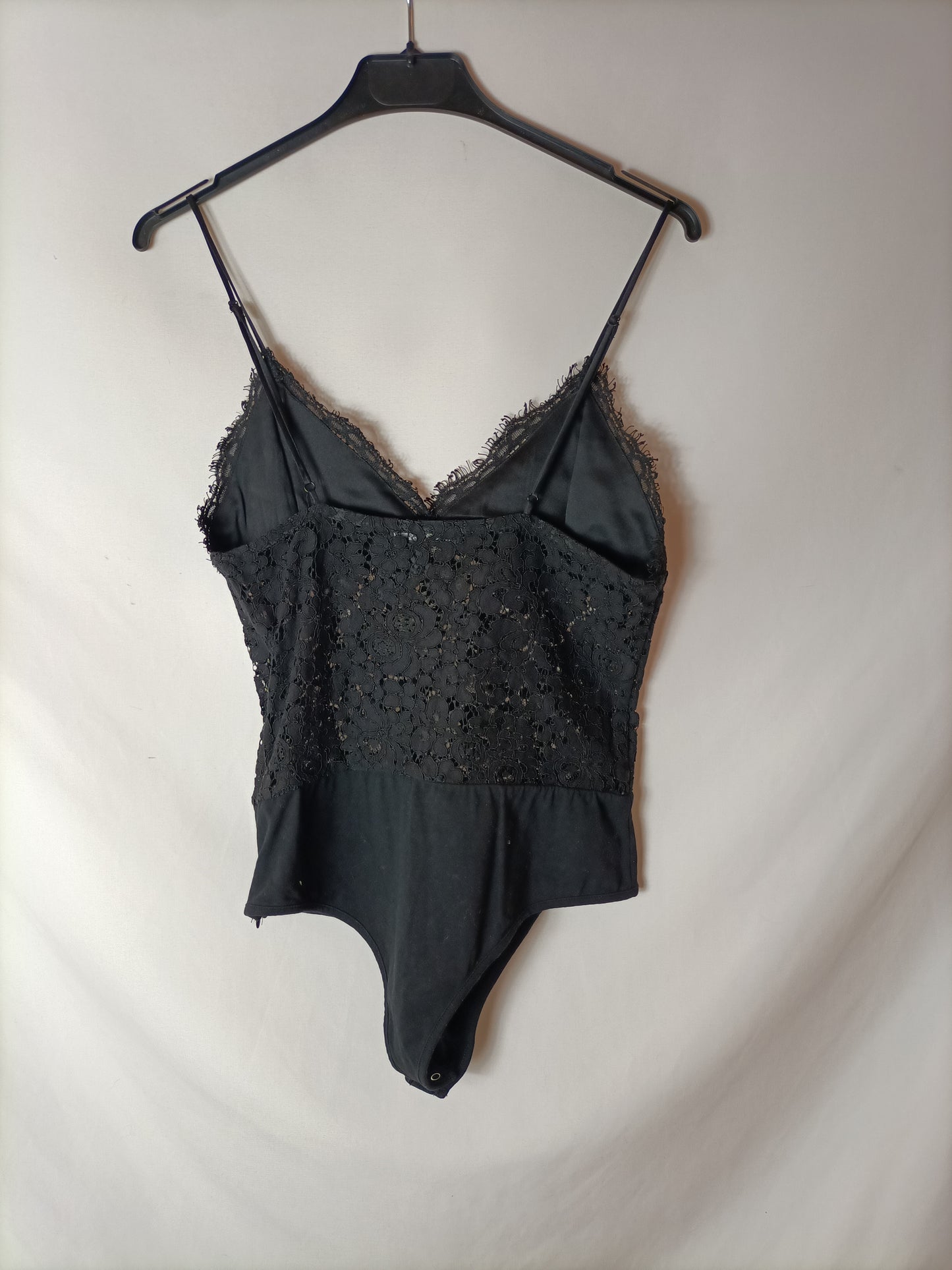 PRIMARK. Body encaje negro T.42 (m)