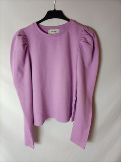 PULL&BEAR. Sudadera  rosa mangas T.s