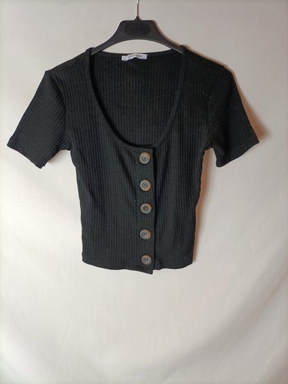 ZARA. Black button-down top