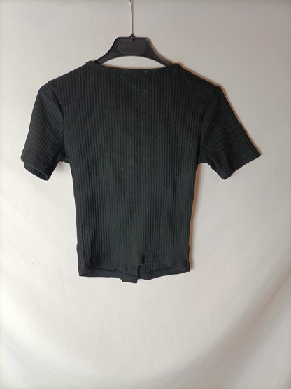 ZARA. Black button-down top