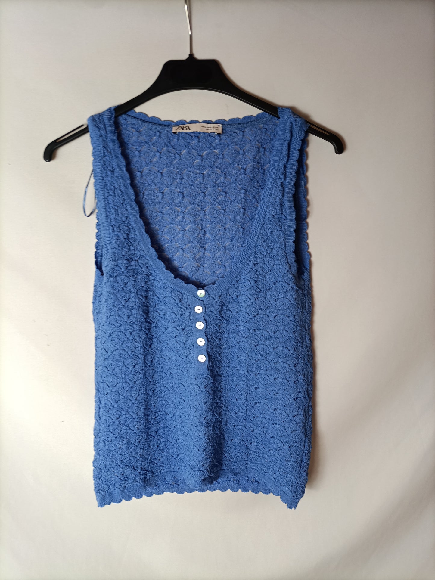 ZARA. Top de hilo textura. T S