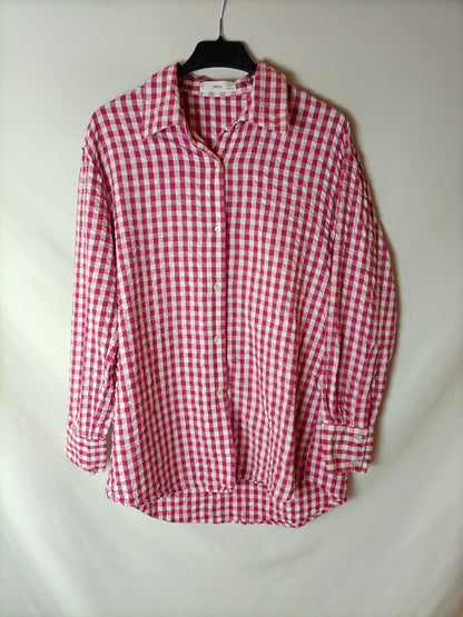MANGO. Camisa de cuadros vichi T.s