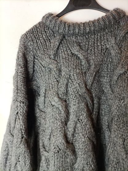 ZARA. Jersey gris ochos T.s