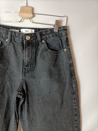 MANGO. Pantalón culotte negro T.36