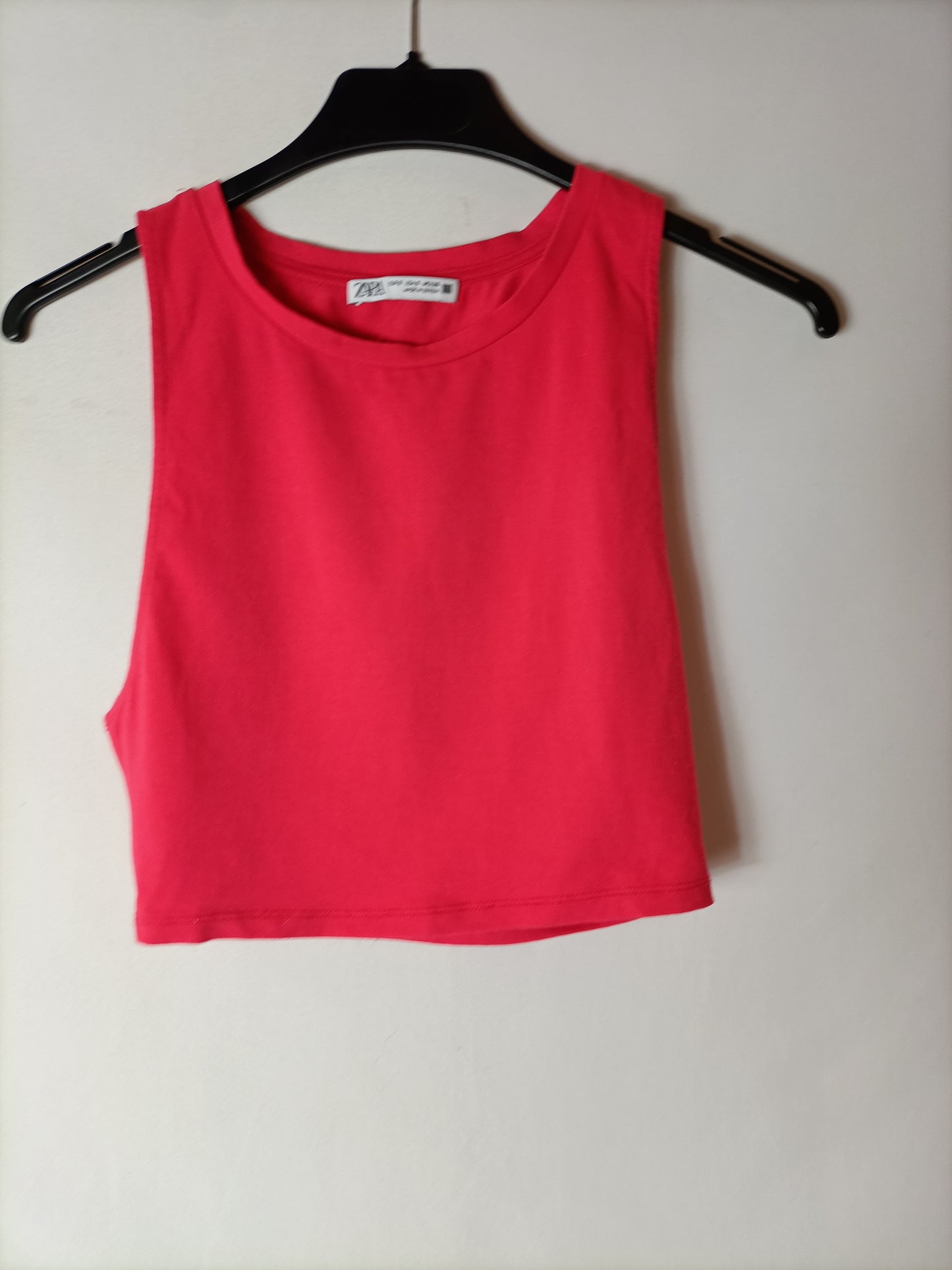 ZARA. Pink Ts Crop Top